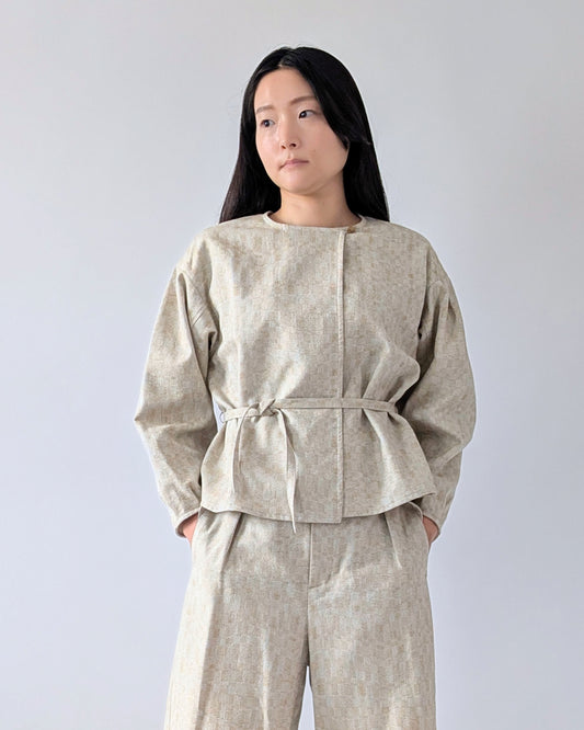 Landscape Jacquard Shirt Jacket