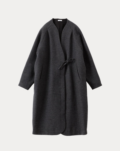 Charcoal-coloured coat on a white background
