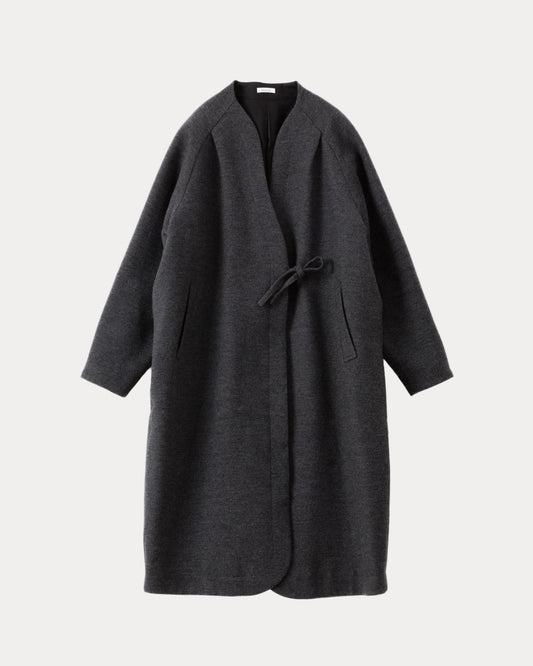 Charcoal-coloured coat on a white background