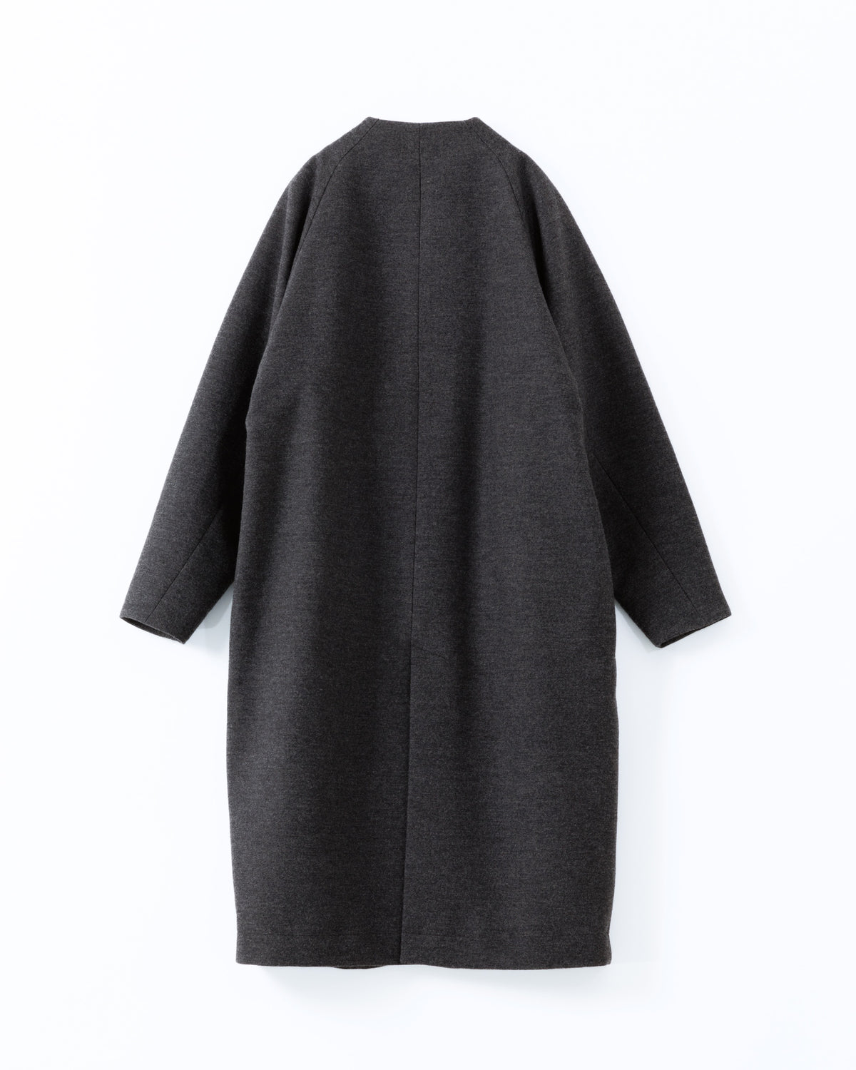 Charcoal-coloured coat on a white background
