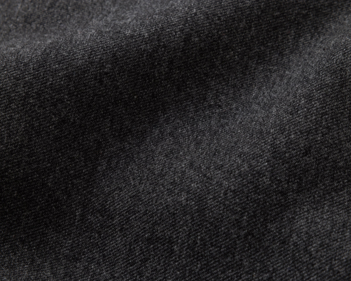 Close-up of charcoal-coloured fabric texture