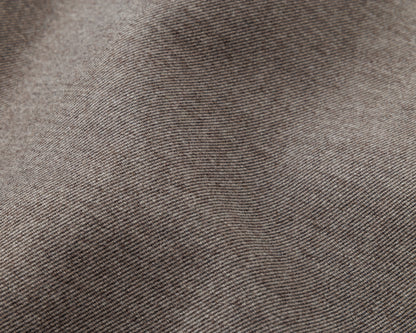 Close-up of textured taupe-brown fabric