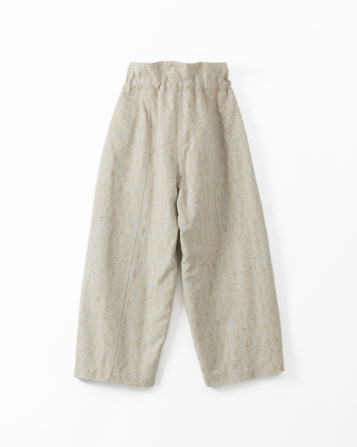 White trousers on a white background